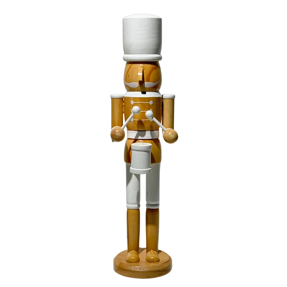 Vianočná figúrka Luskáčik biely, 38 cm