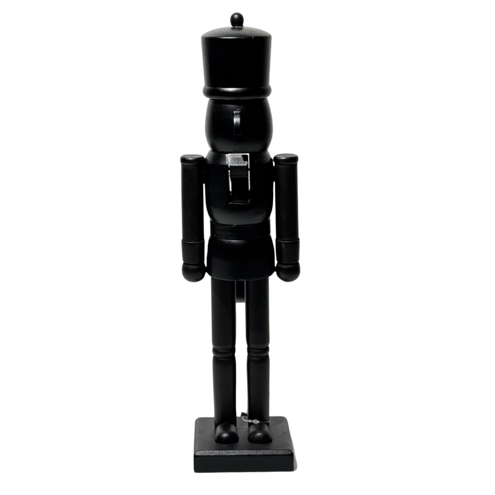 Vánoční figurka Louskáček černý, 38 cm