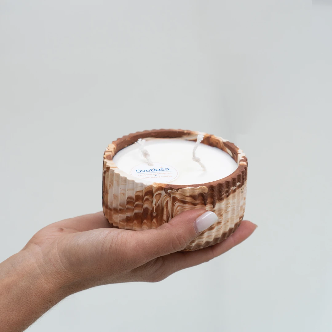 CUP-Vrúbkovaný - béžový mramor