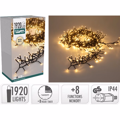 LED svetielka na stromček (800LED, 16m)- extra teplá biela