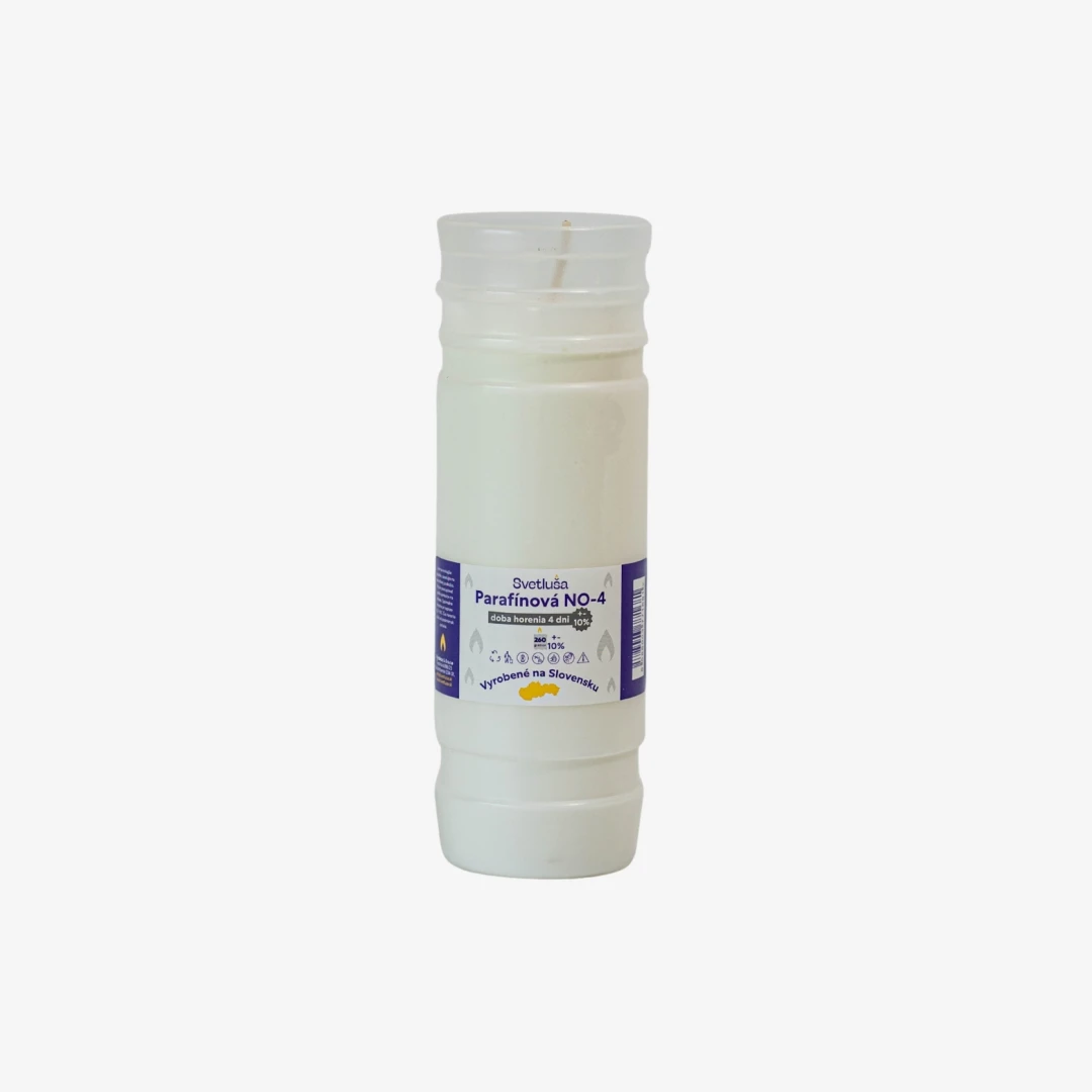 Náhrobná parafínová sviečka - 260g, horí 4 dni