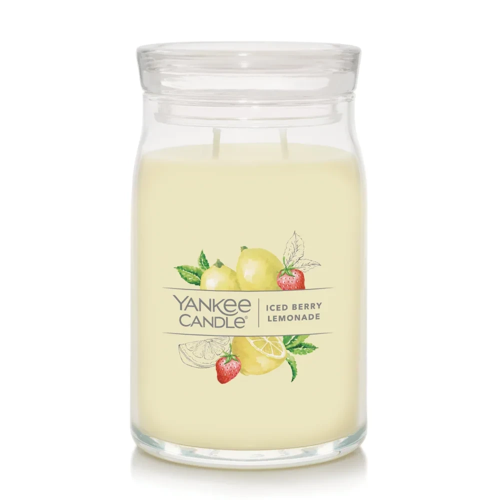 Yankee Signature Iced Berry Lemonade vonná sviečka 567 g, doba horenia 65-80 hodín