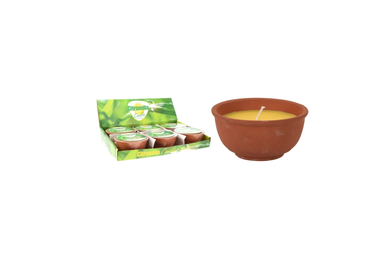 Vonná sviečka Citronella v črepníku 123g