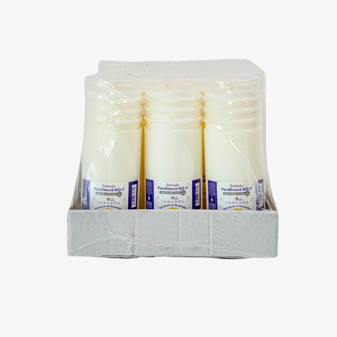 Balenie 12 ks dlho horiacich náhrobných sviečok - 530g, horia 7 dni