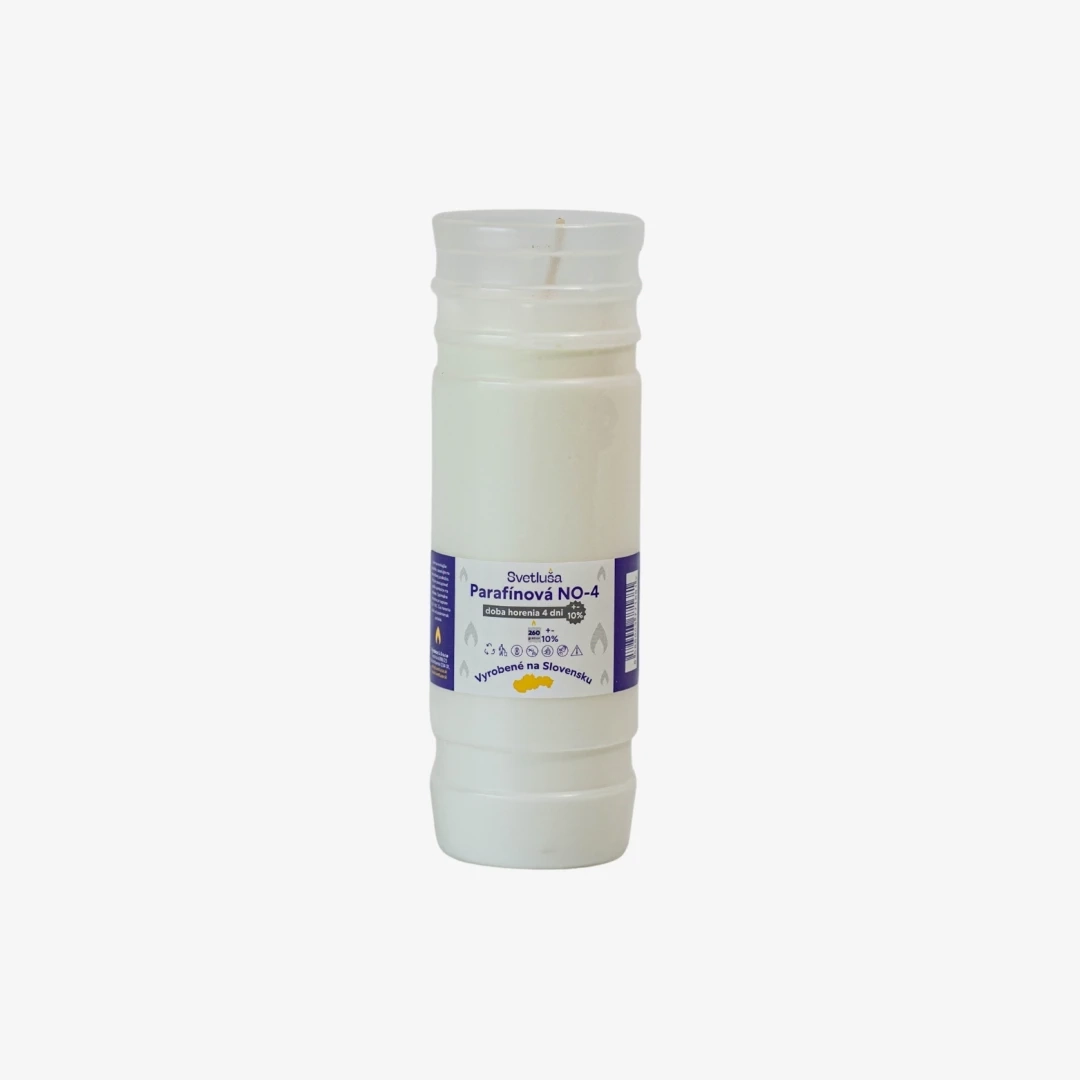 Náhrobná parafínová sviečka - 260g, horí 4 dni