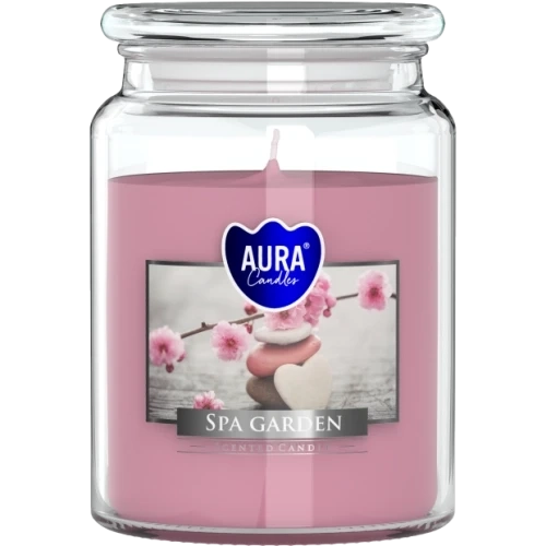 AURA SPA garden vonná sviečka, 500 g, doba horenia 100 hodín