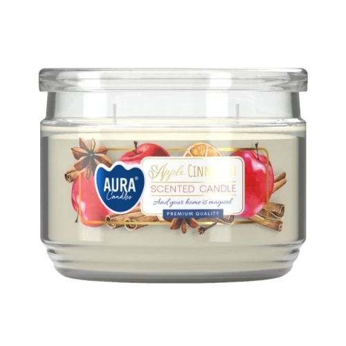 AURA Apple cinnamon vonná sviečka 280 g, doba horenia 30 hodín