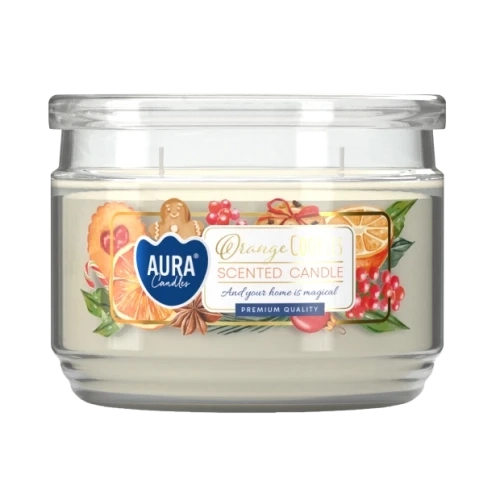AURA Orange cookies vonná sviečka 280 g, doba horenia 30 hodín