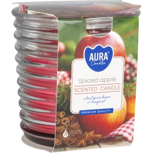 AURA Spiced apple vonná sviečka, 130 g, doba horenia 28 hodín