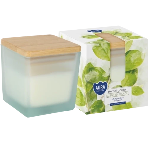 AURA Herbal garden vonná sviečka, 160 g, doba horenia 26 hodín