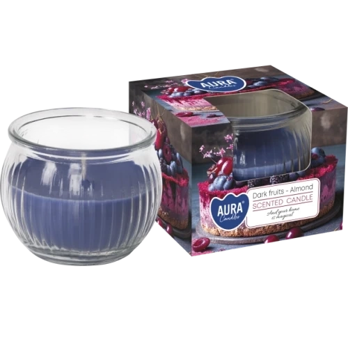 AURA Dark fruits vonná sviečka, 80 g, doba horenia 18 hodín
