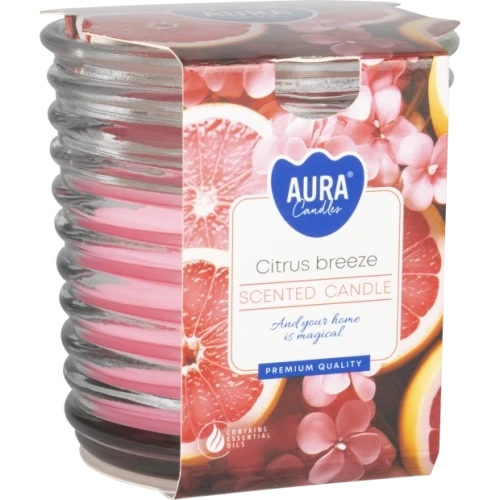 AURA Citrus breeze vonná sviečka, 130 g, doba horenia 28 hodín
