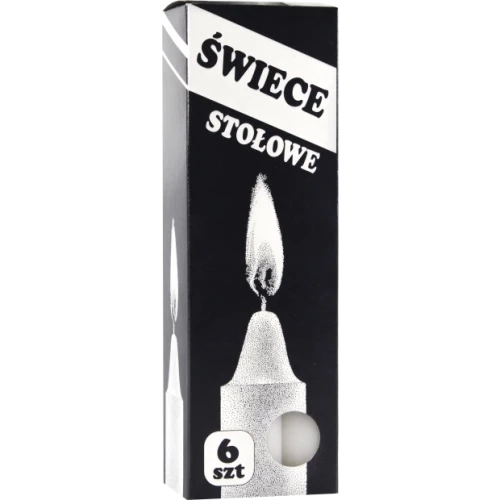AURA sviečka kónická 18,5 cm, 45 g, doba horenia 6 hodín, naturál/biela