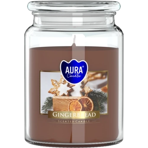 AURA Gingerbread vonná sviečka, 500 g, doba horenia 100 hodín
