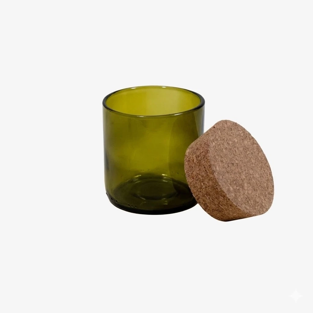Sklenený pohár z recyklovaného skla M- zelený