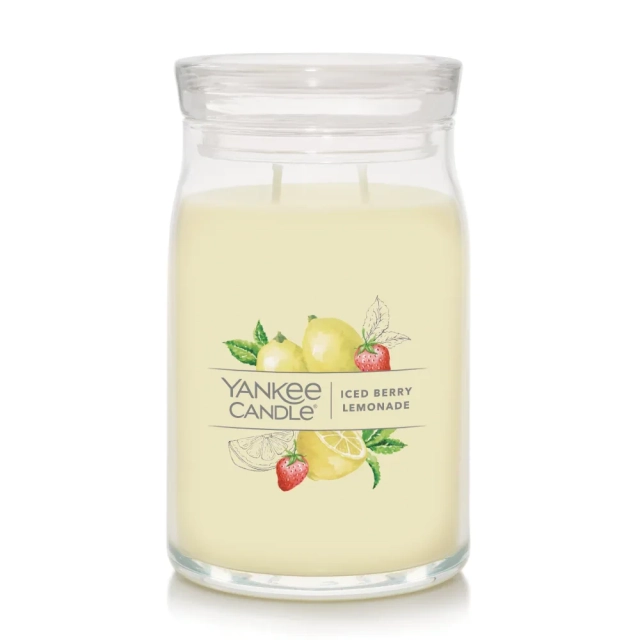 Yankee Signature Iced Berry Lemonade vonná sviečka 567 g, doba horenia 65-80 hodín