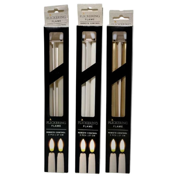 Set 2 LED Sviečok, 27 cm
