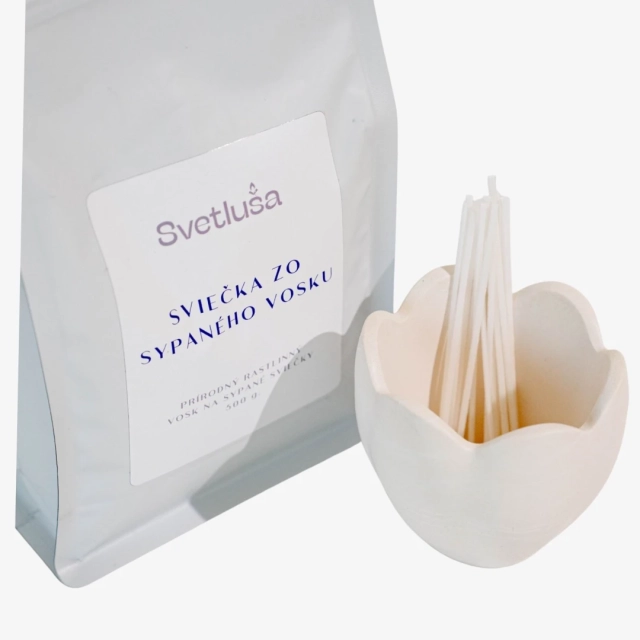 Set sypaný vosk 500g + pohárik Zvonček