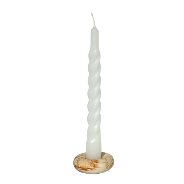 Kónická sviečka Twist 21cm matná