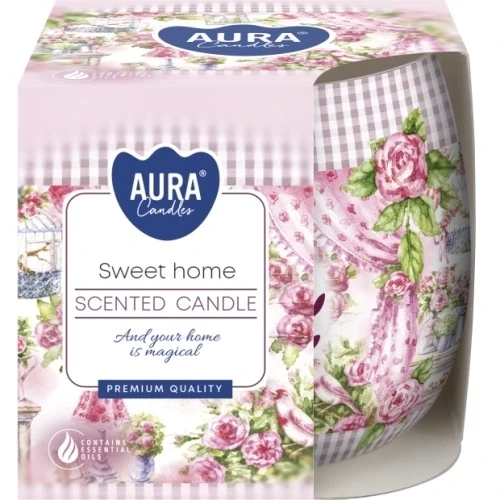 AURA Sweet home vonná sviečka, 100 g, doba horenia 20 hodín
