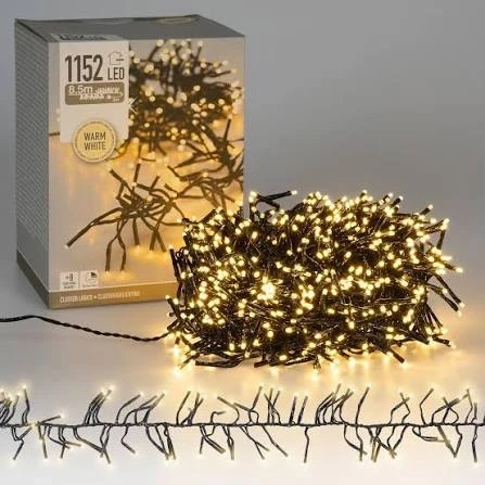 LED svetielka na stromček (1152, 8,5m)- teplá biela