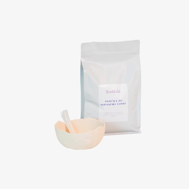 Set na výrobu sviečok – sypaný vosk 1000g + škrupinka