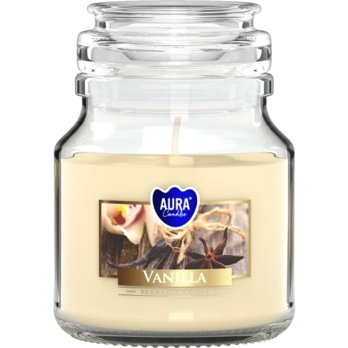AURA Vanilla vonná sviečka 120 g, doba horenia 28 hodín