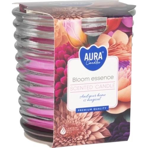 AURA Bloom essence vonná sviečka, 130 g, doba horenia 28 hodín