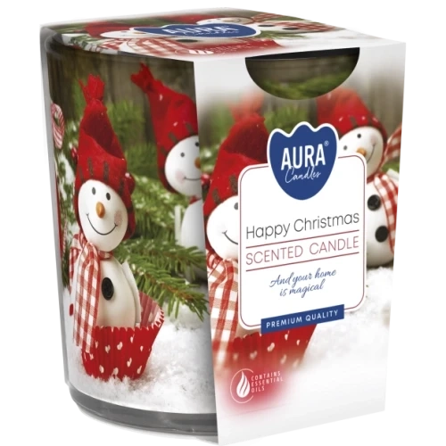 AURA Happy Christmas vonná, sviečka 100 g, doba horenia 22 hodín