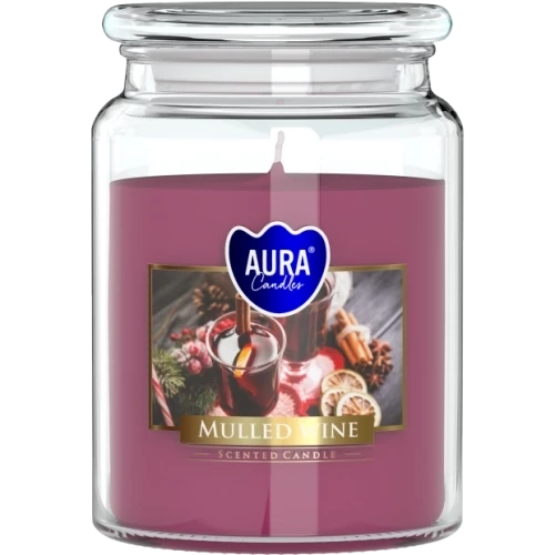 AURA Mulled wine vonná sviečka, 500 g, doba horenia 100 hodín