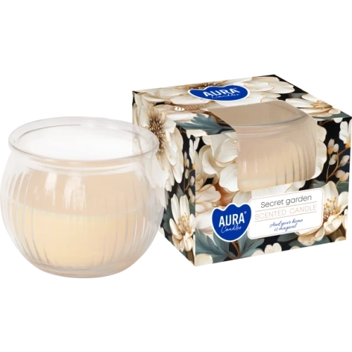 AURA Secret garden vonná sviečka, 80 g, doba horenia 18 hodín