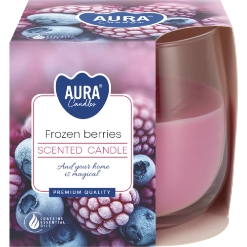 AURA Frozen berries vonná sviečka, 130 g, doba horenia 23 hodín