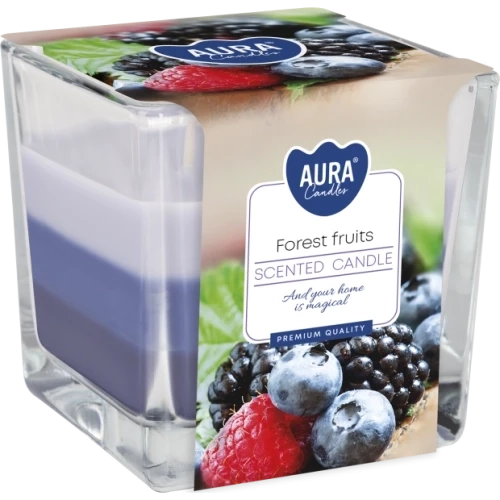 AURA Forest Fruit vonná sviečka trio, 170 g, doba horenia 32 hodín