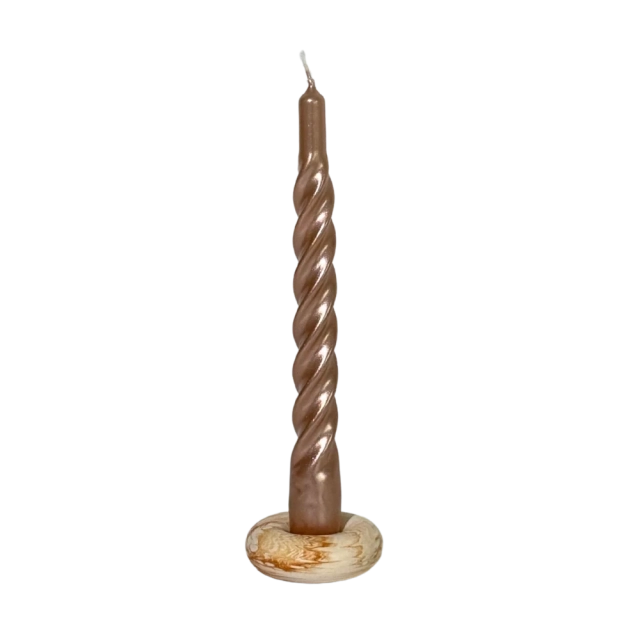 Kónická sviečka Twist 21 cm lesklá