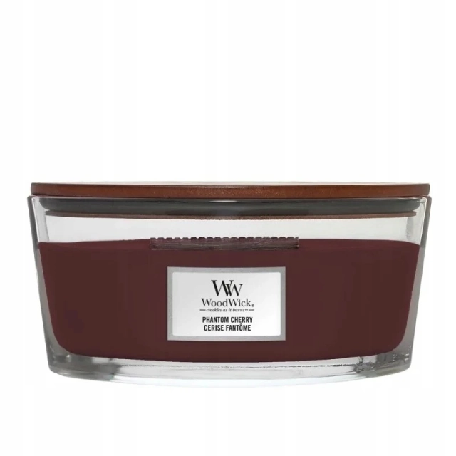 Woodwick Phantom Cherry vonná sviečka 453 g, doba horenia 40 - 70 hodín