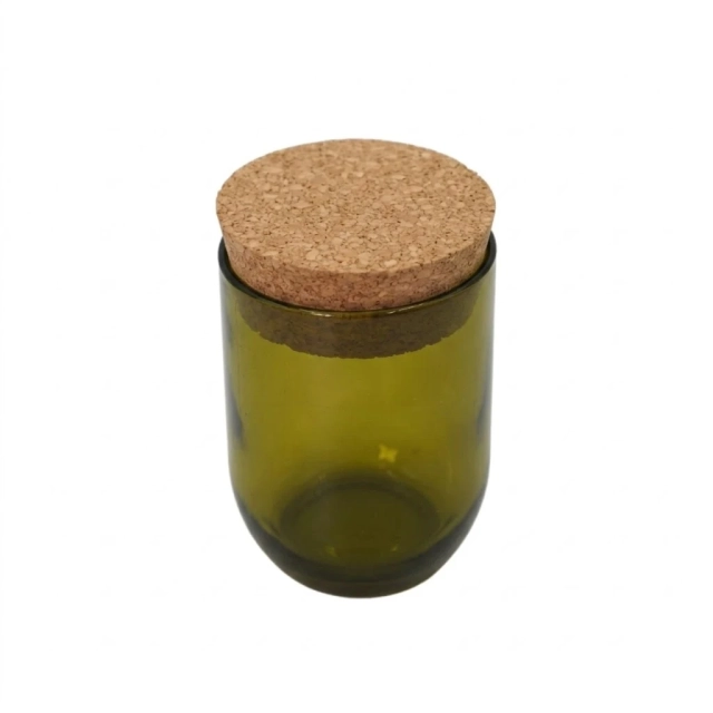 Sklenený pohár z recyklovaného skla s oblým dnom